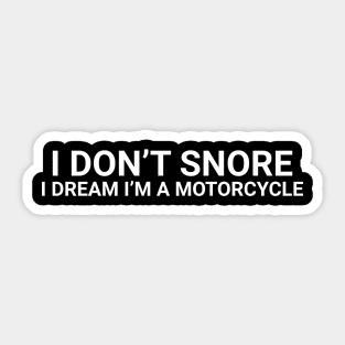 Dad Snoring Motorcycle Gift Sticker